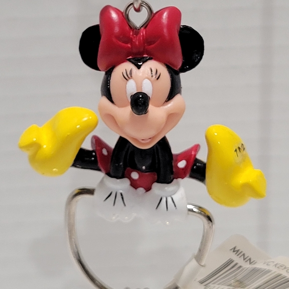 Minnie Mouse key chain pvc with carabiner and 3 hooks NWT - Picture 2 of 6